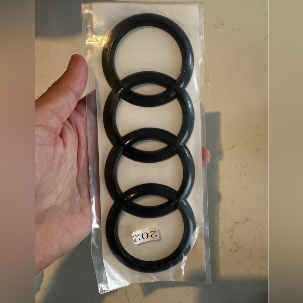 Audi Logo ABS Black Car Rear Trunk Emblem Badge Rear Trunk 202mm